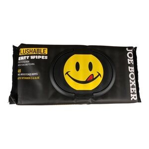 Joe Boxer 48 flushable pre-moistened vitamin E & Aloe‎ infused wipes new